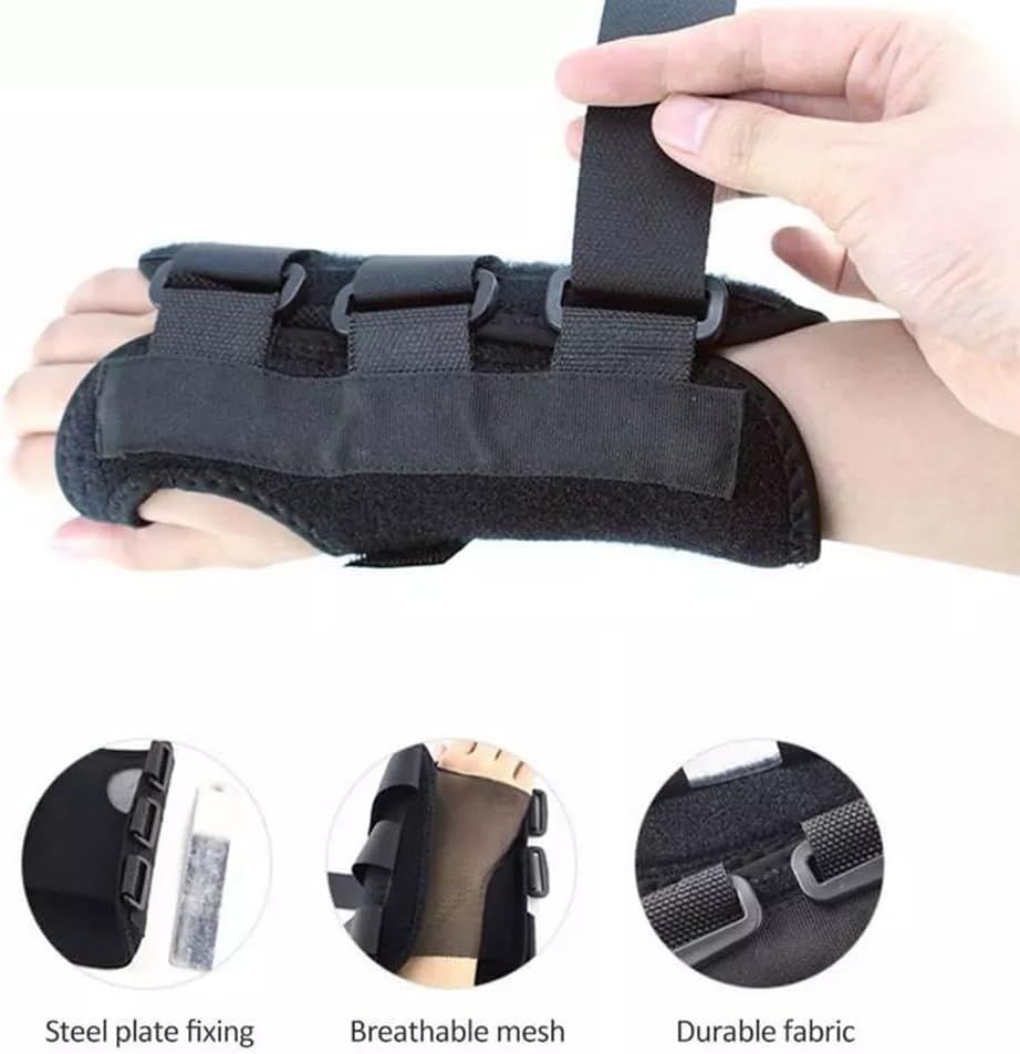 Adjustable Wrist Brace Right Hand Support with Removable Splint – Compression Wrist Stabilizer for Sprains, Strains & Daily Support (Medium)