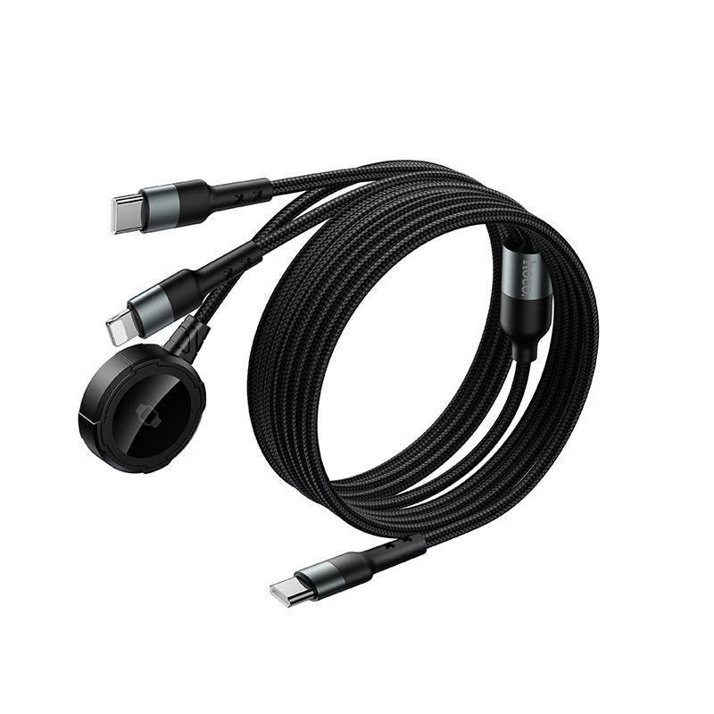 HOCO CW46 3-in-1 Charging Cable USB-C to USB-C, Lightning & Micro USB Fast Charging Cable