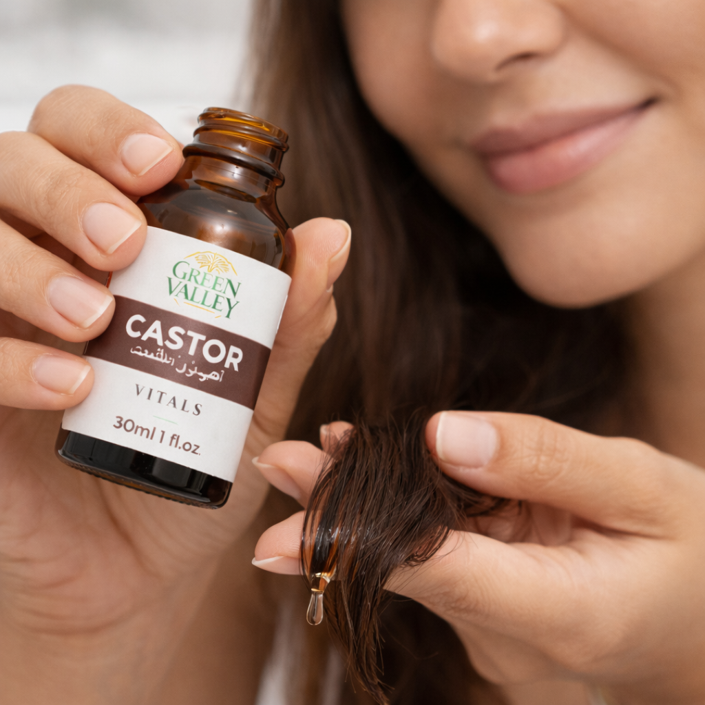 Green Valley Castor Oil 30ml – Enriched Natural Castor Oil for Hair Growth, Eyelashes, Eyebrows & Skin Care