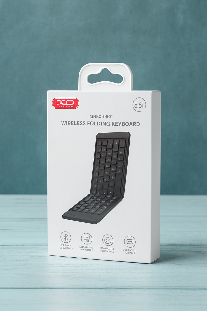 XO KB-11 Wireless Folding Bluetooth Keyboard 66 Keys | Portable Rechargeable Keyboard for iPad, Tablet, Android, iPhone, Windows & Mac