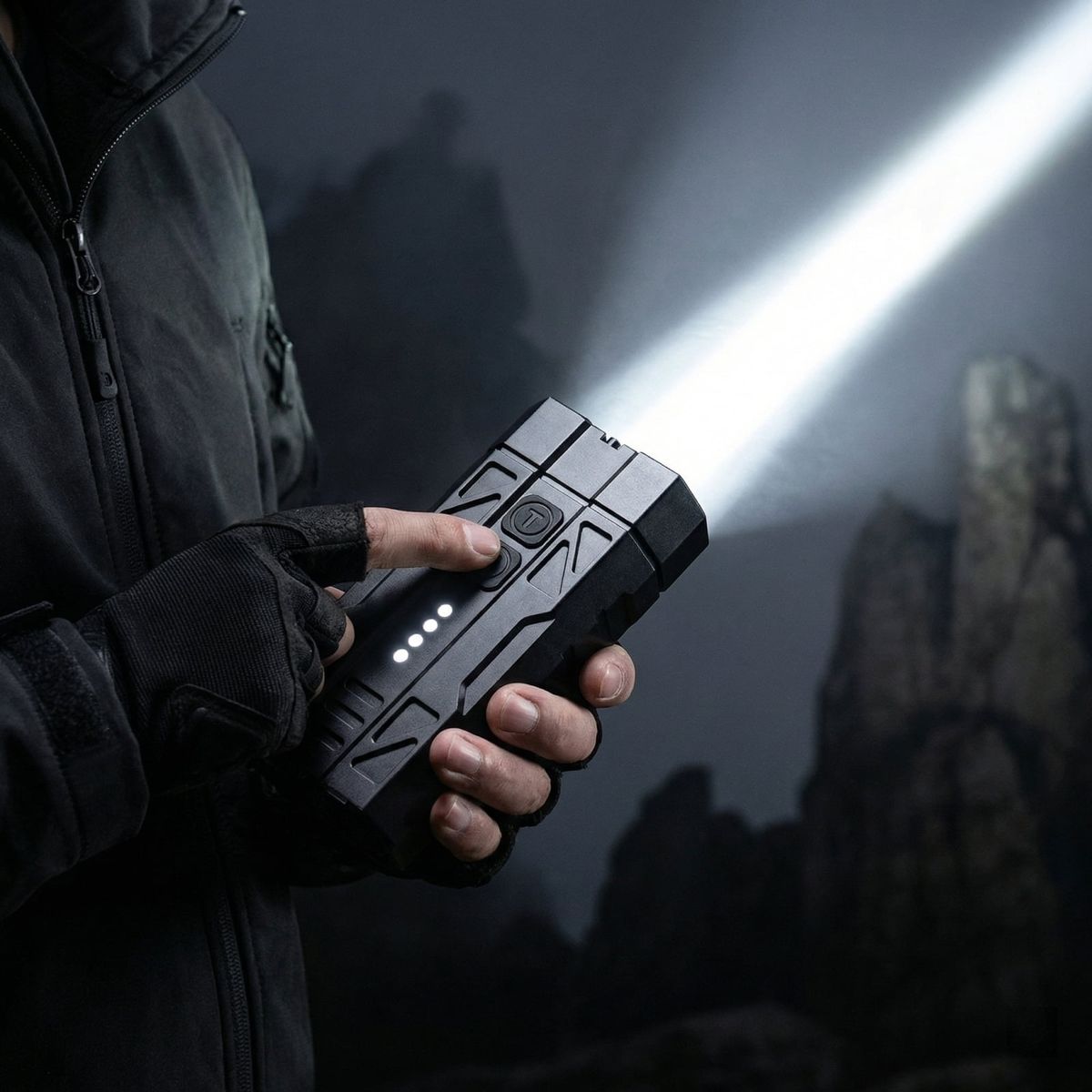 Rechargeable Dual LED Flashlight Pocket Torch – Portable Camping, Hiking & Emergency Light