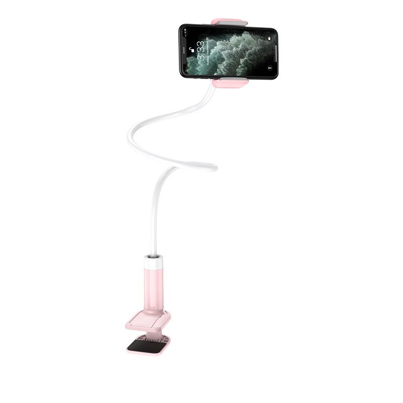 Flexible Mobile Phone Stand with Adjustable Gooseneck & 360° Rotating Clamp | Universal Desk & Bed Holder