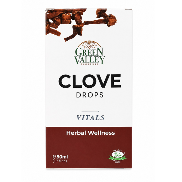 Green Valley Clove Drops 50ml | Herbal Clove Oil Drops for Daily Wellness
