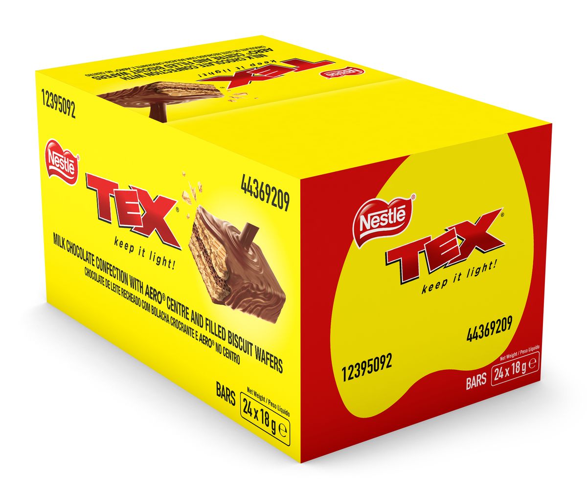 Nestle TEX Mini Chocolate Bars 24 x 18g Display Box | Crispy Wafer Chocolate