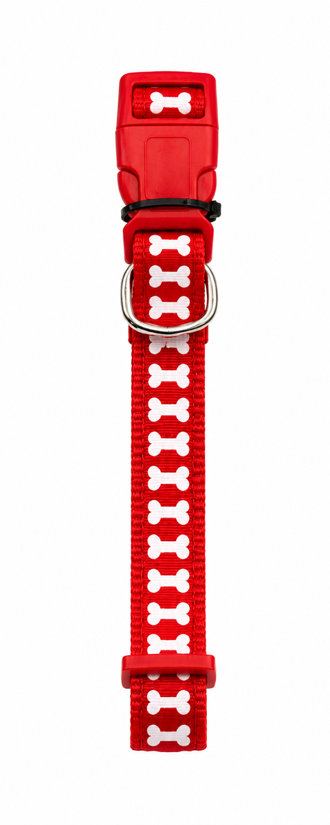 Adjustable Dog Collar 2.5cm Wide with Quick-Release Buckle & Metal D-Ring – Comfortable Puppy & Dog Collar