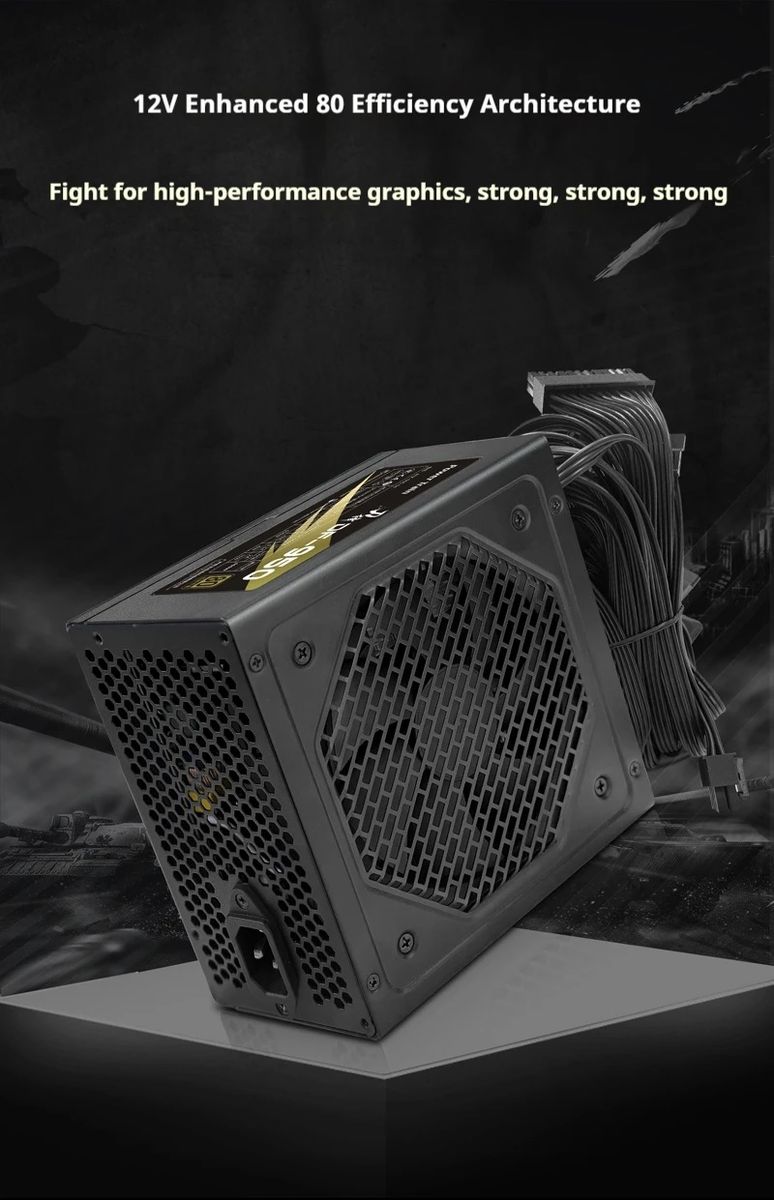 400W ATX Desktop Computer Power Supply Unit (PSU) with 120mm Silent Cooling Fan | SMPS for Office & Home PC