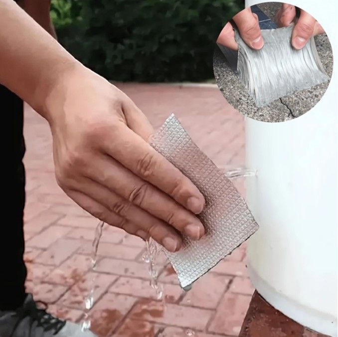Waterproof Aluminum Foil Repair Tape with Strong Adhesion | Heavy Duty Leak Sealing Tape for Roof, Pipes, Gutters & Cracks | Silver