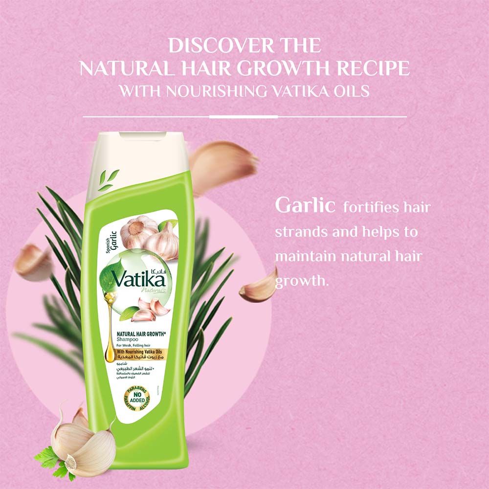Vatika Naturals Garlic Shampoo & Conditioner Combo 400ml | Hair Strengthening & Nourishing Duo
