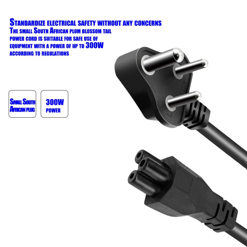 Laptop Power Supply Clover Cable 3 Pin Flower Power Cord 1.5 Meter AC Power Cable for Laptop Chargers