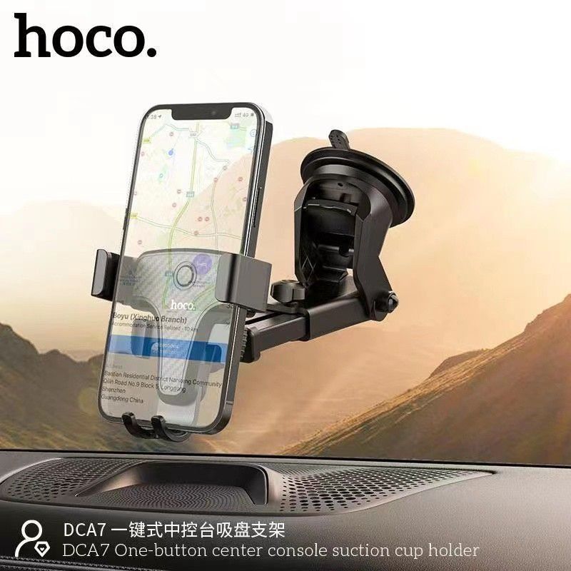 HOCO DCA7 Dashboard & Windshield Car Phone Holder with Suction Cup | 360° Adjustable Mobile Mount