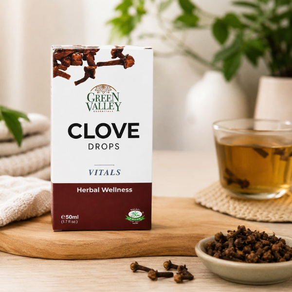 Green Valley Clove Drops 50ml | Herbal Clove Oil Drops for Daily Wellness