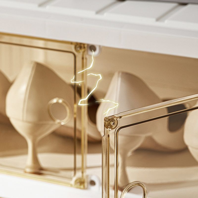 6 Layer Shoe Storage Cabinet | Foldable Plastic Shoe Rack Organizer with Transparent Drawers for Home & Bedroom