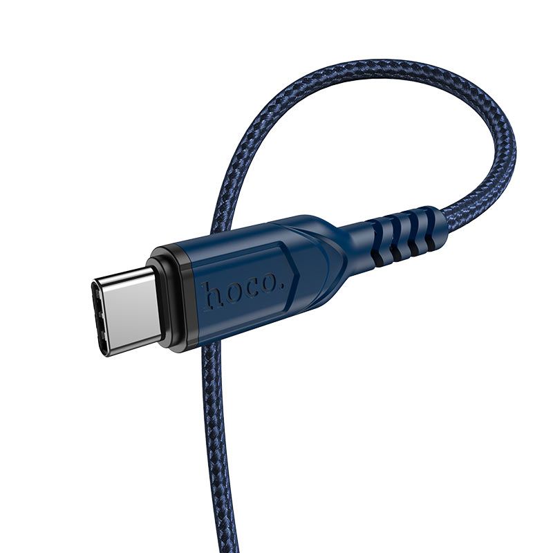 HOCO X59 Victory USB-A to USB-C 3A Fast Charging & Data Cable (1M) | Nylon Braided Type-C Cable