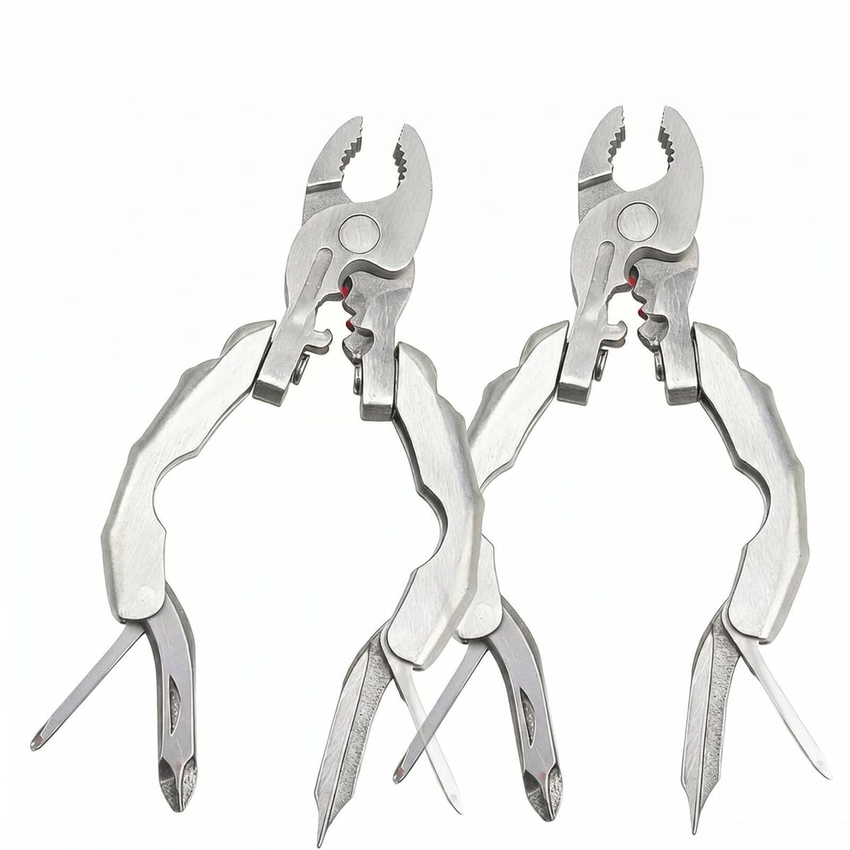2 Pack 9-in-1 Keychain Multitool Pliers with Fold-Out Screwdriver – Stainless Steel Pocket Tool for DIY, Camping & Everyday Repairs