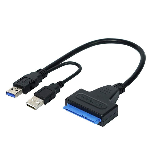 SATA to USB 3.0/2.0 Adapter Cable for 2.5 Inch SSD & HDD | SATA III Hard Drive Converter with USB Power Cable