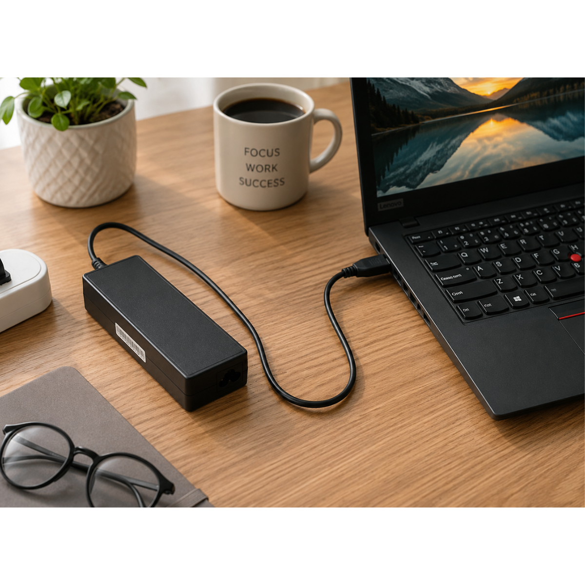 90W Replacement Laptop Charger Compatible with Lenovo USB Slim Tip - 20V 4.5A Power Adapter