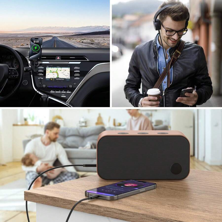 LDNIO LS-Y81C USB Type-C to 3.5mm AUX Audio Cable 1M | Hi-Fi Stereo Sound | Braided USB-C to AUX Adapter