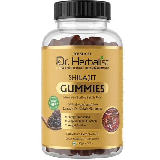 Hemani Dr Herbalist Shilajit Gummies 30 Count | Sugar-Free Himalayan Shilajit Wellness Gummies