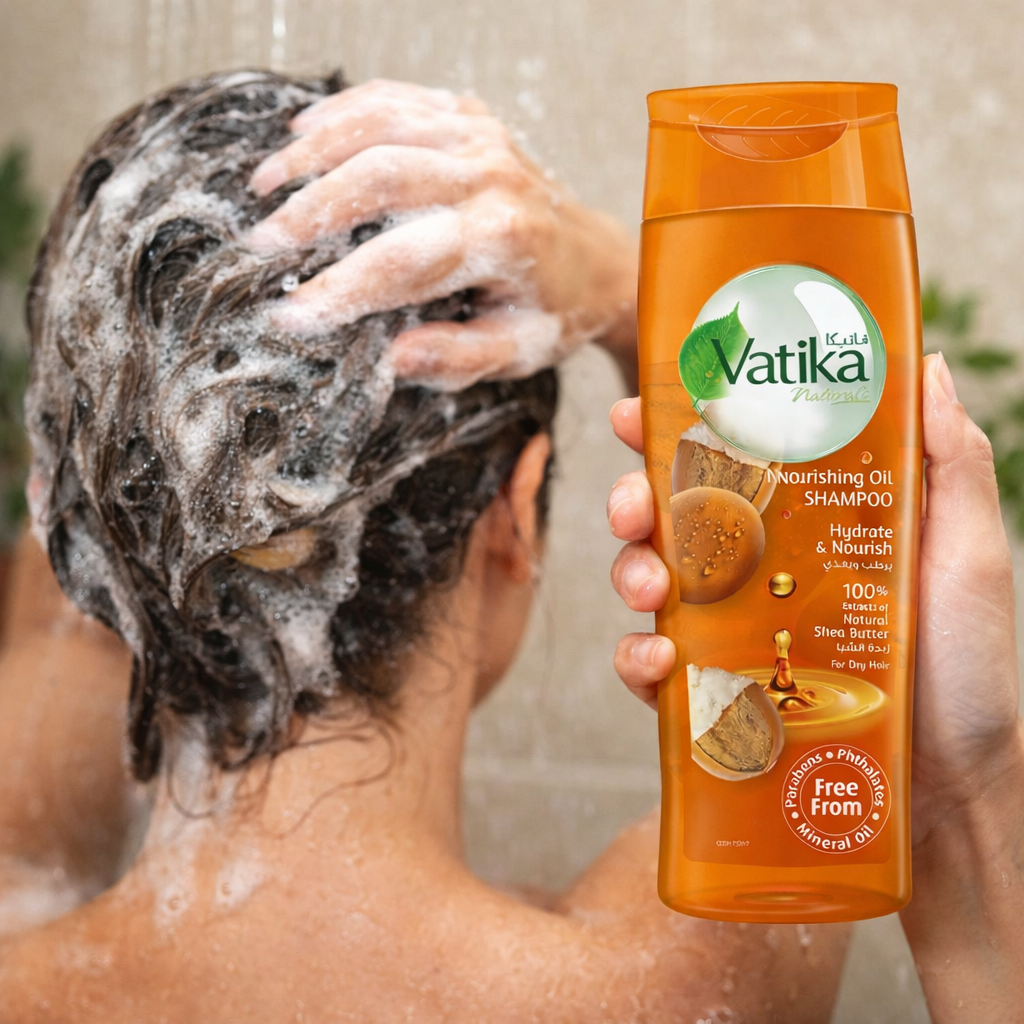 Vatika Naturals Shea Butter Nourishing Oil Shampoo 400ml | Hydrating Shampoo for Dry Hair