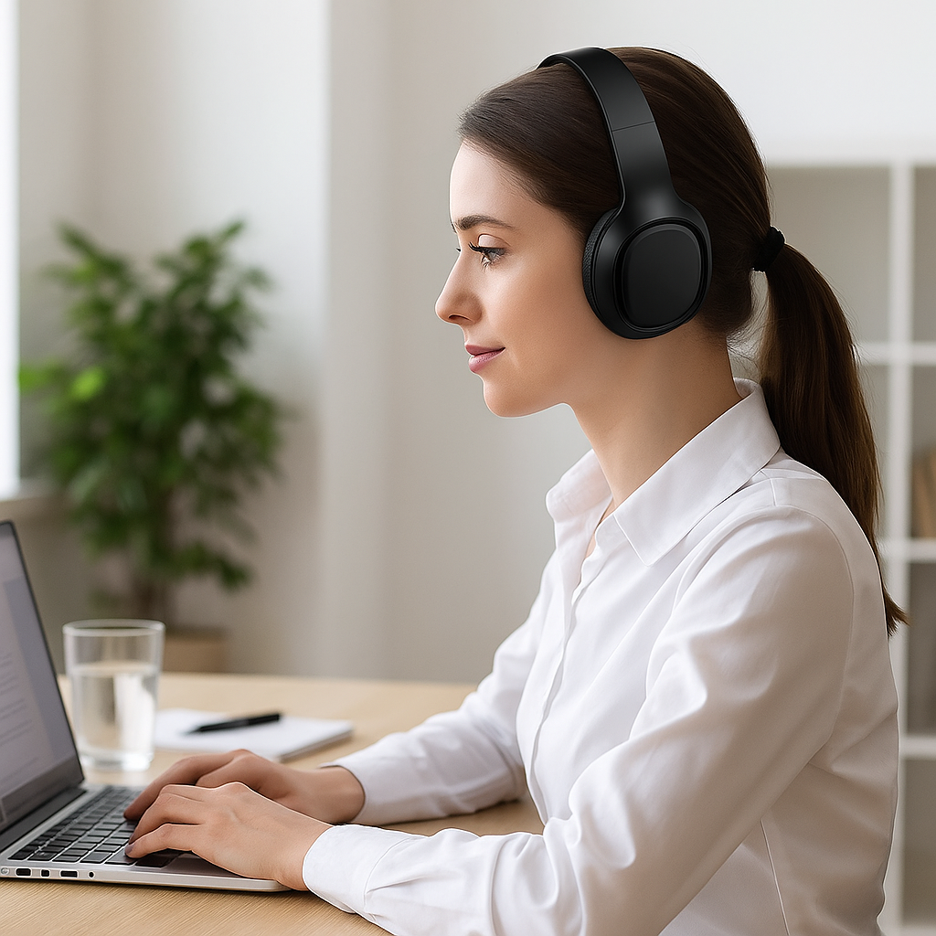 Hoco W46 Wireless Bluetooth Over-Ear Headphones | Hi-Fi Stereo Sound, 20H Playtime, Bluetooth 5.3, Foldable Headset with Microphone