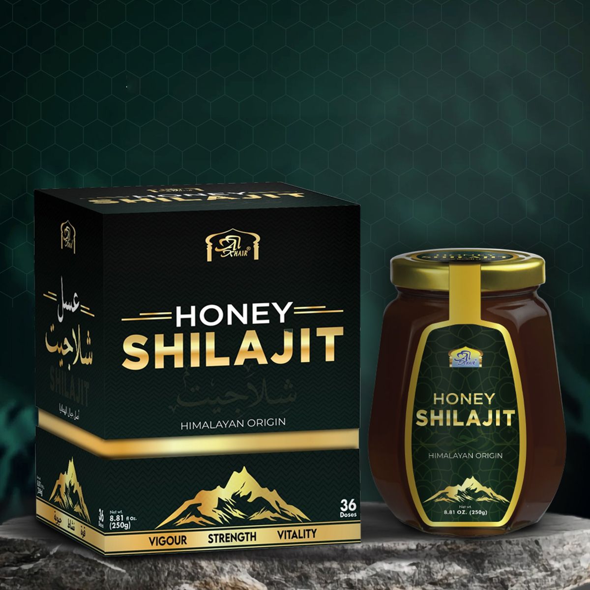 Al Khair Himalayan Honey Shilajit Blend with Sidr Honey 250g – Natural Energy & Daily Wellness Supplement