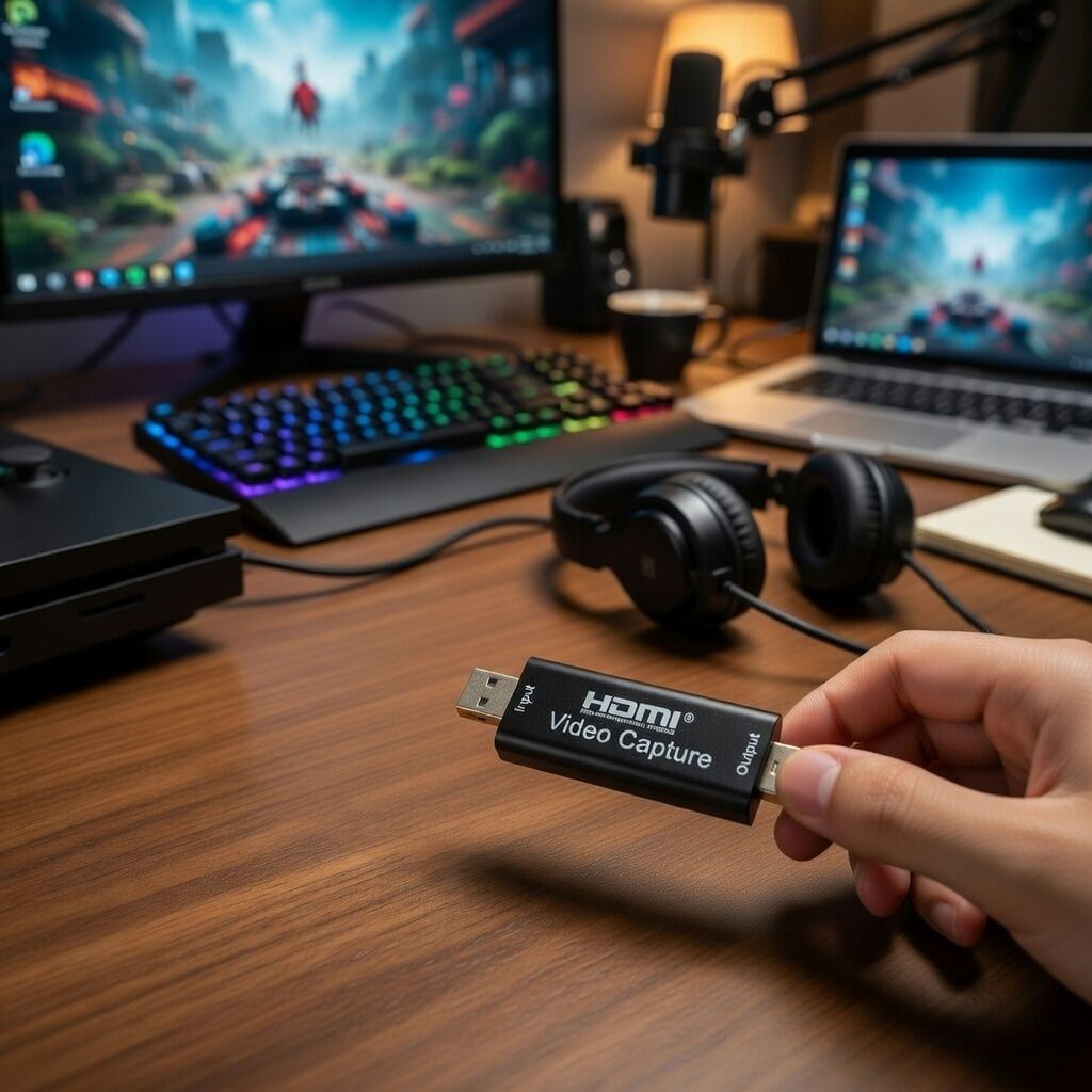 4K HDMI to USB 3.0 Video Capture Card – Plug & Play HDMI Capture Device for Live Streaming & Recording