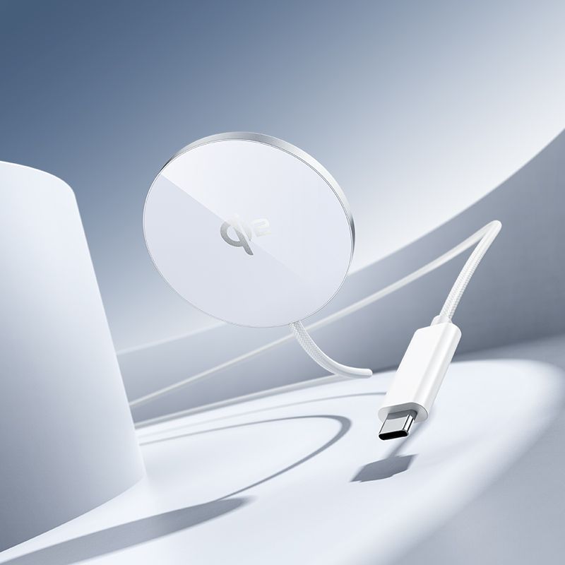 HOCO CW63 Qi2 Magnetic Wireless Charger 15W | MagSafe Compatible Fast Charging Pad with USB-C Cable