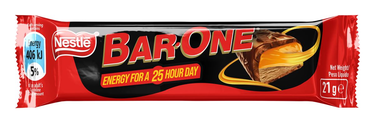 Nestle Bar One Mini Chocolate Bars 24 x 21g Display Box | Nougat & Caramel