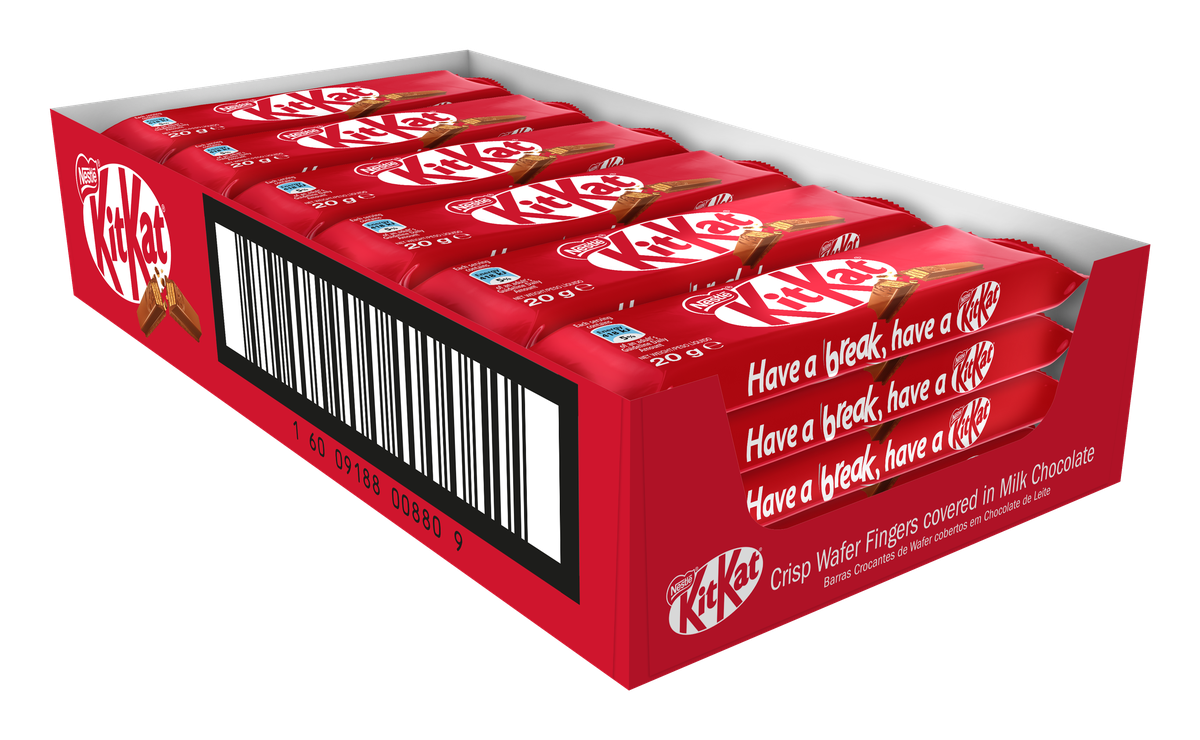 Nestle KitKat 2 Finger Milk Chocolate Bars Case 24 x 20g | Bulk Pack