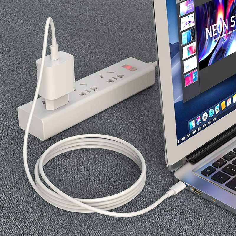 HOCO X51 USB-C to USB-C 100W PD Fast Charging & Data Cable 2M White | E-Marker Power Delivery Cable