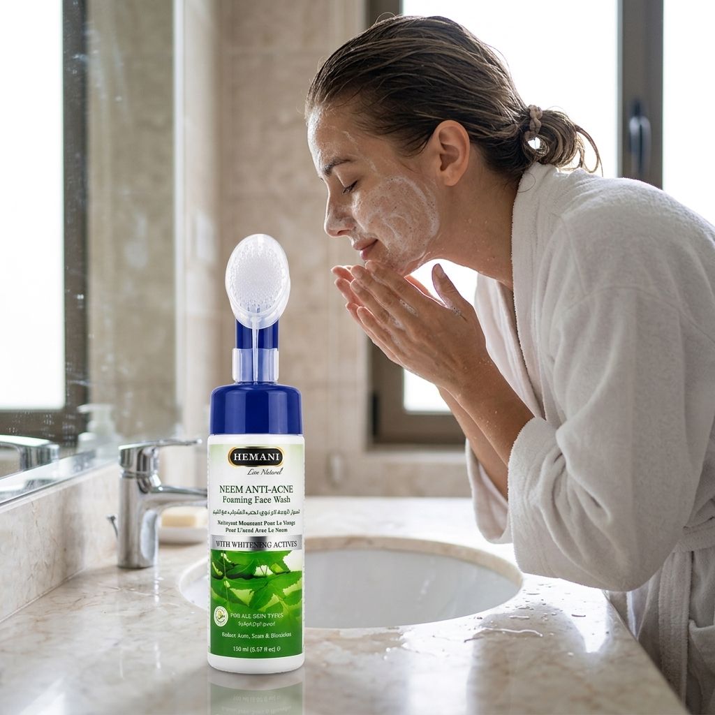 Neem & Licorice Foaming Face Wash 150ml with 3-in-1 Cleansing Brush
