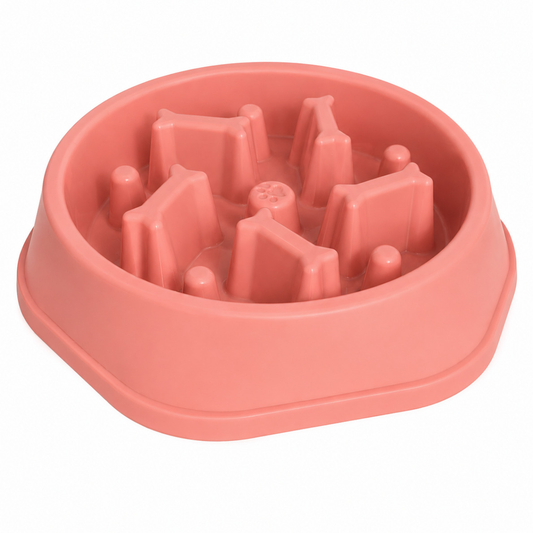 Interactive Slow Feeder Dog & Cat Bowl – Anti-Gulp Maze Food Feeding Bowl for Pets