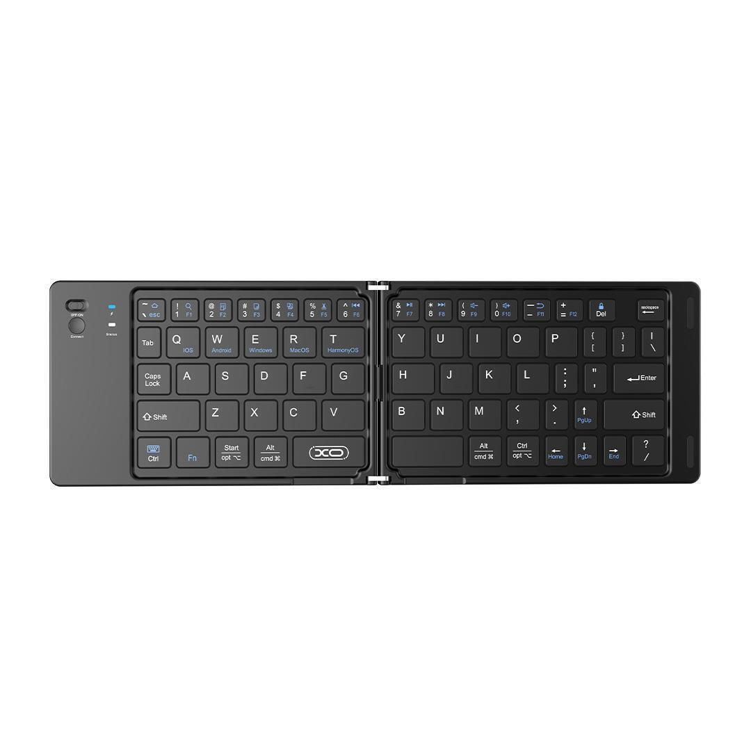 XO KB-11 Wireless Folding Bluetooth Keyboard 66 Keys | Portable Rechargeable Keyboard for iPad, Tablet, Android, iPhone, Windows & Mac