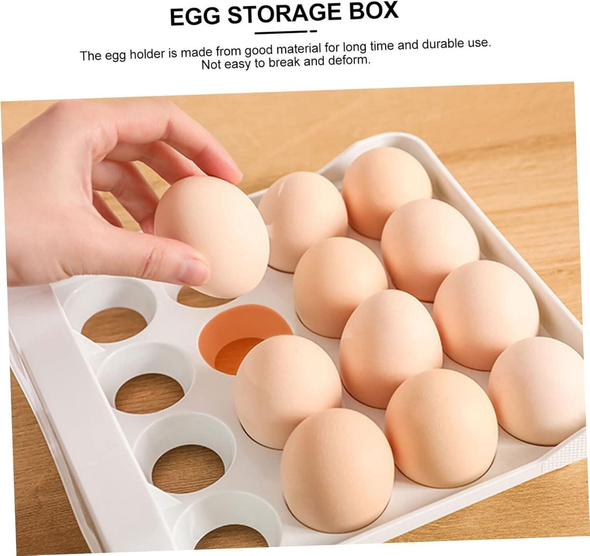 Stackable 2-Tier Egg Storage Drawer for Refrigerator | Clear Fridge Organizer Box with Lid