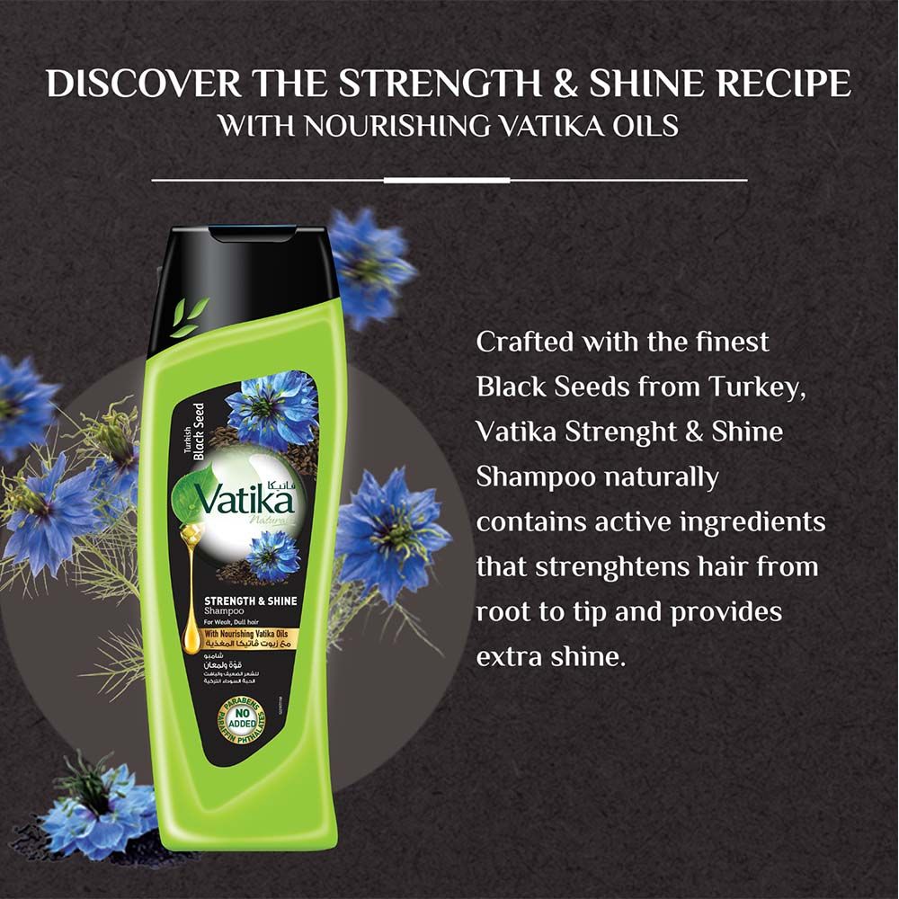 Vatika Black Seed Strength & Shine Shampoo & Conditioner 400ml Set