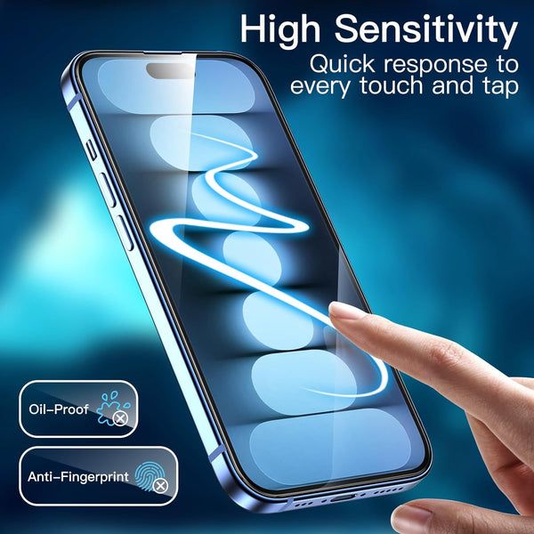 iPhone 16 Pro Professional Tempered Glass Screen Protector | Anti-Static 9H HD Full Coverage
