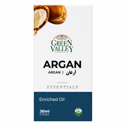 Green Valley Argan Essentials Enriched Oil 30ml – Premium Argan Hair, Face & Skin Nourishing Oil