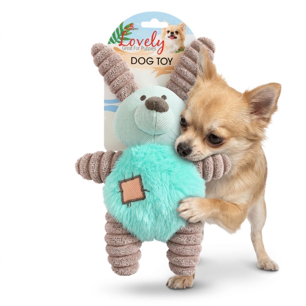 Plush Puppy Dog Toy – Soft Textured Chew & Play Toy