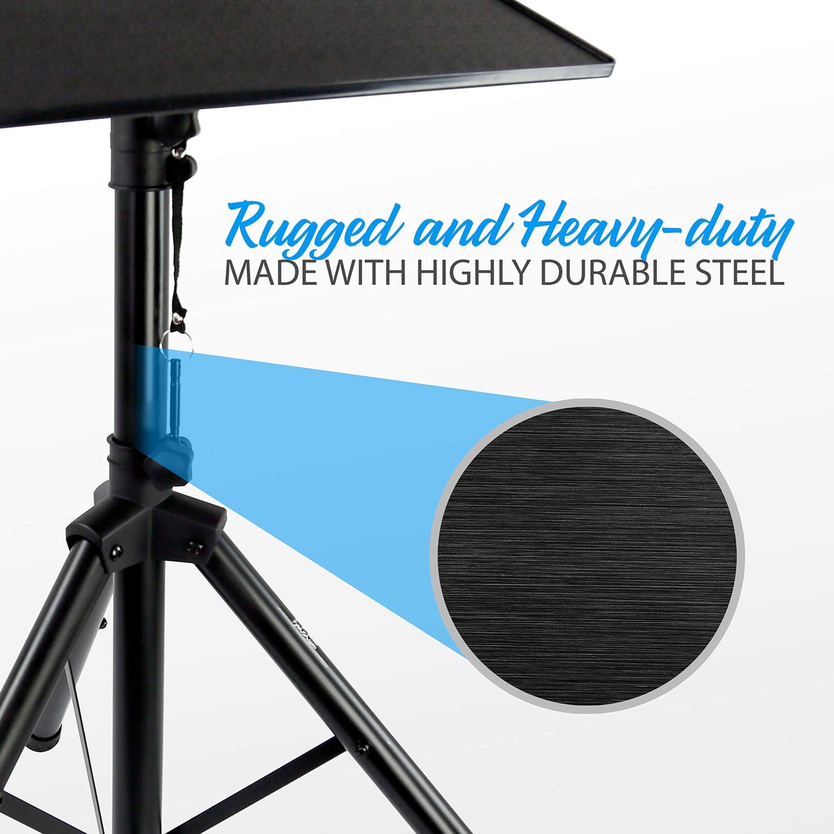 Adjustable Laptop & Projector Tripod Stand 28–41 Inch | Portable Height Adjustable Floor Stand for Laptop, Projector & DJ Equipment