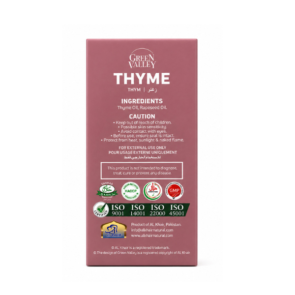 Green Valley Essentials Thyme Enriched Oil 30ml – Natural Hair & Scalp Care Oil