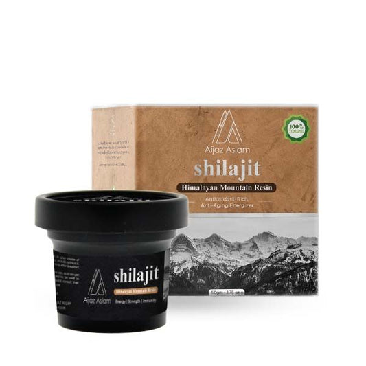 Aijaz Aslam Shilajit Himalayan Mountain Resin 50g | Pure Himalayan Fulvic Acid Mineral Supplement