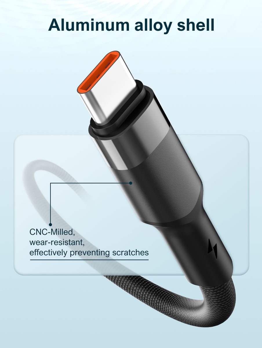 LDNIO LS351Q USB-A to USB-C 120W Fast Charging & Data Cable 1M | Braided Type-C Charging Cable