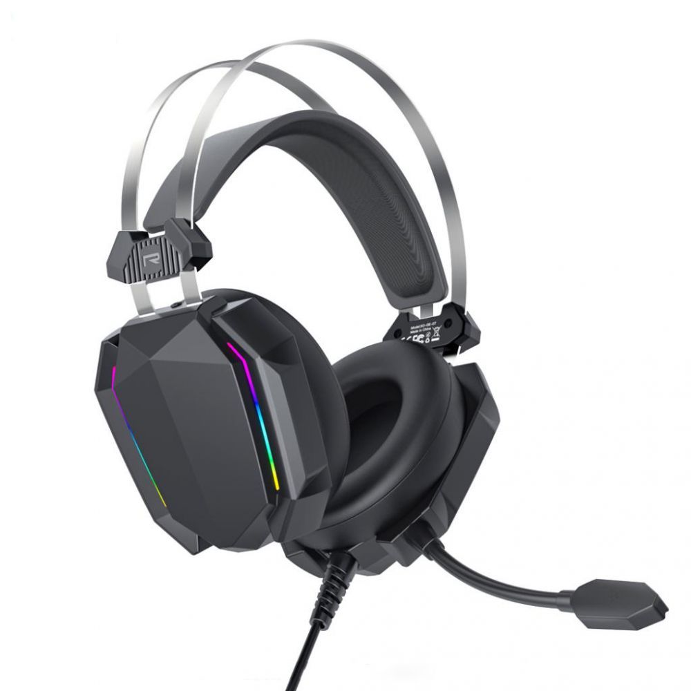 XO GE-04 RGB Wired Gaming Headset with Microphone, 50mm Drivers, USB + Dual 3.5mm