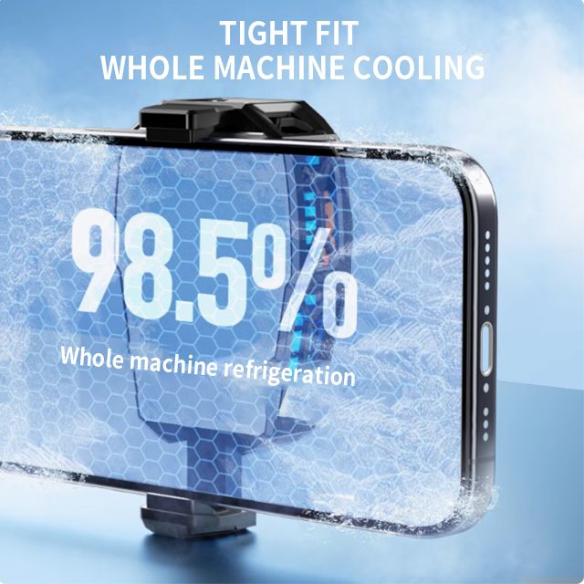 XO SL08 Mobile Phone Cooler – RGB Gaming Cooling Fan with Temperature Display, 2-Speed Semiconductor Radiator for iPhone & Android