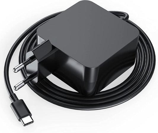 Universal 65W USB-C Laptop Charger | Type-C PD Fast Charging Power Adapter Compatible with Lenovo, Acer, ASUS, Dell, HP, Microsoft Surface & MacBook Air