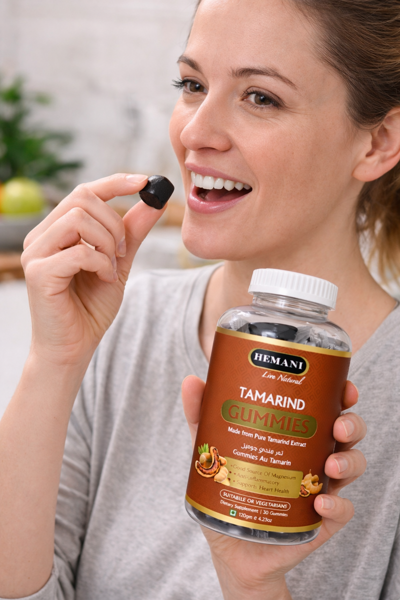 Hemani Tamarind Gummies 30 Count | Sugar-Free Tamarind Extract Gummies | Vegetarian Dietary Supplement
