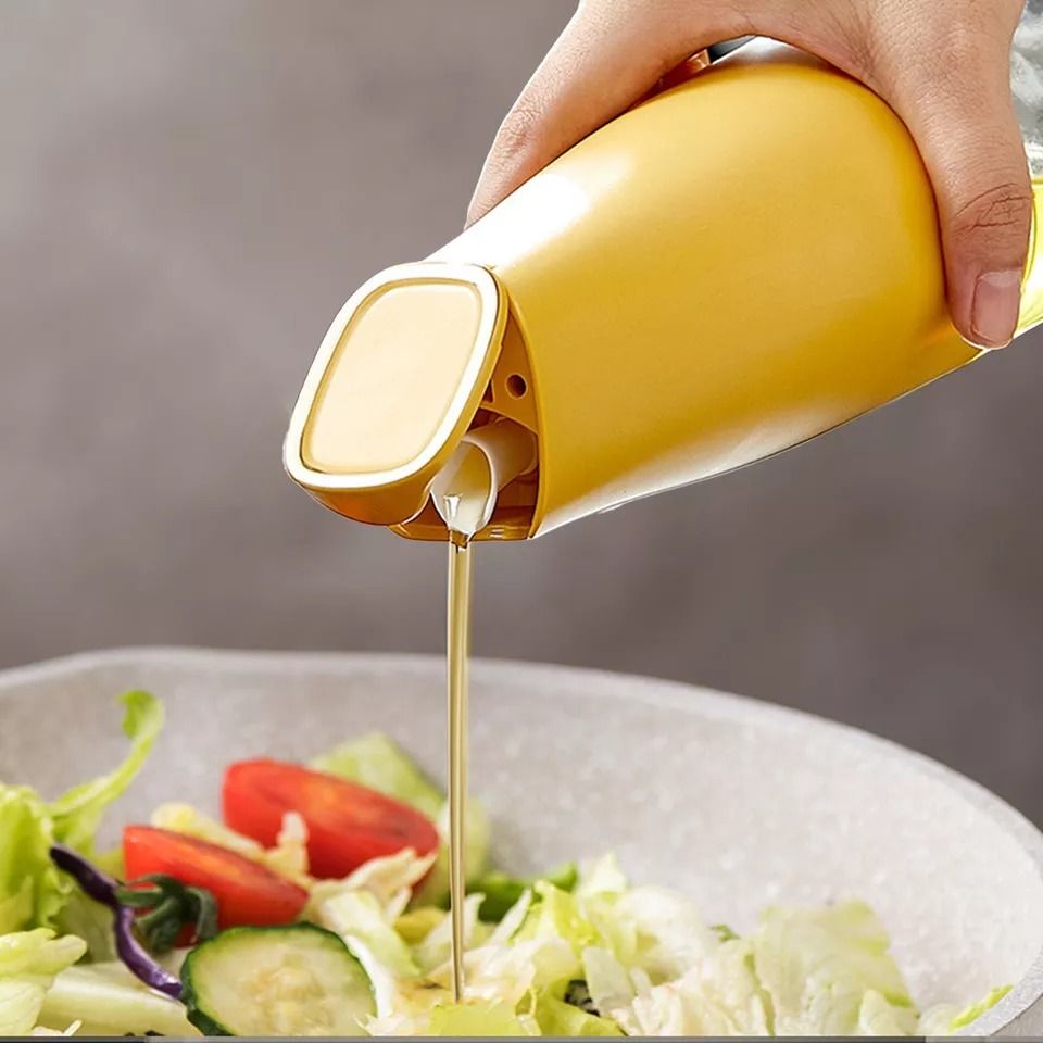 Glass Cooking Oil Dispenser Bottle with Precision Pour Spout | Leakproof Olive Oil & Vinegar Bottle