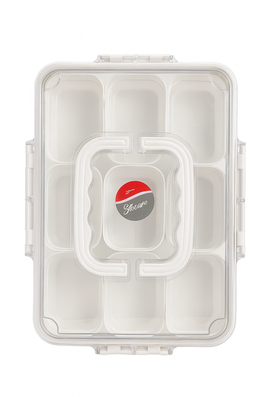 Multi-Compartment Airtight Food Storage Container with Secure Lock Lid | BPA-Free Snack & Dry Food Organizer