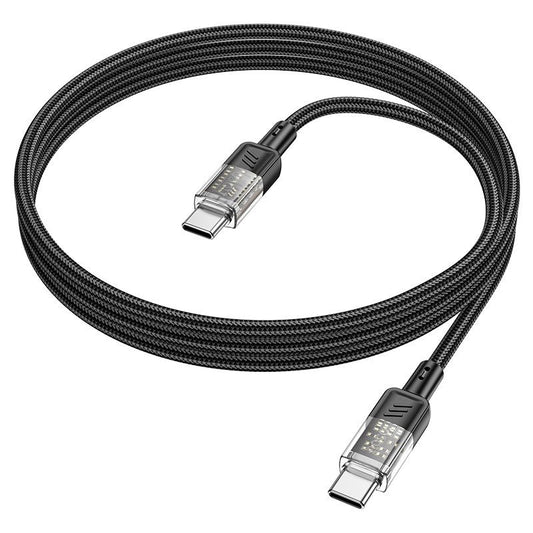 HOCO U129 Spirit USB-C to USB-C 60W PD Fast Charging Cable 1.2M | Braided Charging & Data Sync Cable
