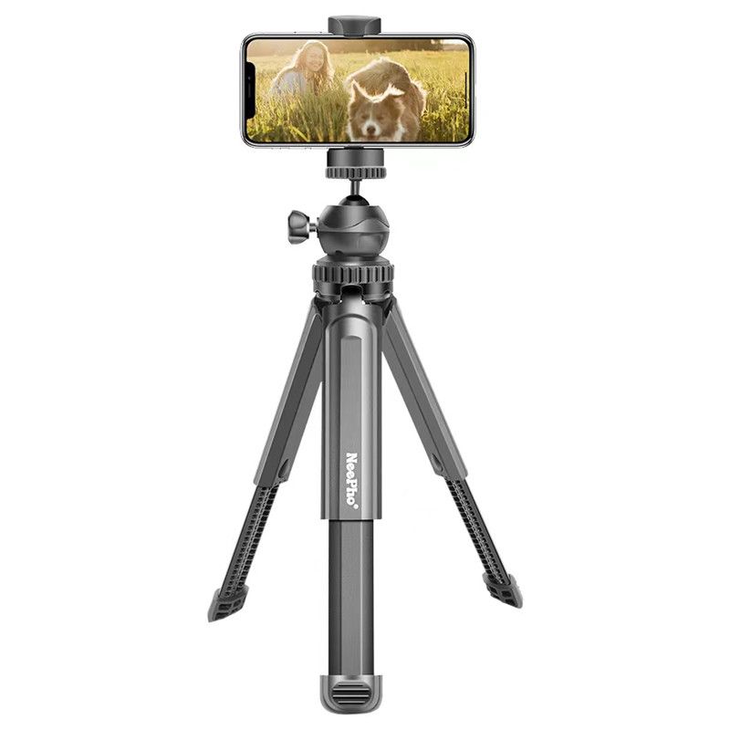 NeePho NP-999 Adjustable Tripod Stand with Phone Holder | Portable Mini Tripod for Mobile, Camera & GoPro